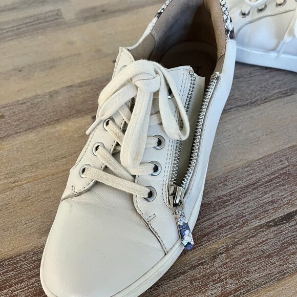 Naturalizer Women's Macayla Women Size 8.5 Tennis Shoe Snakeskin Zipper White - Picture 12 of 16